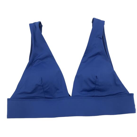 Everlane The Triangle Bikini Top XS Deep V-Neck Removeable Pads Tie Back NWT - Picture 1 of 6